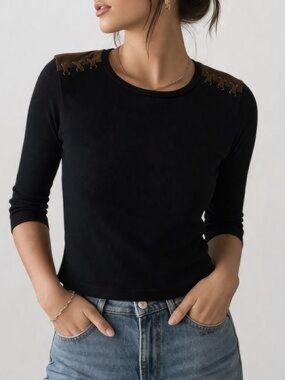 Ralph Lauren Quarter Sleeve Top SZ XSP